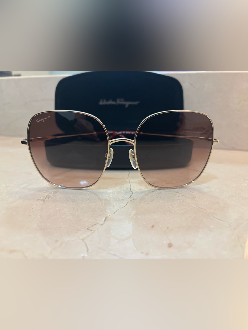 Salvatore Ferragamo Aviator Style Sunglasses
